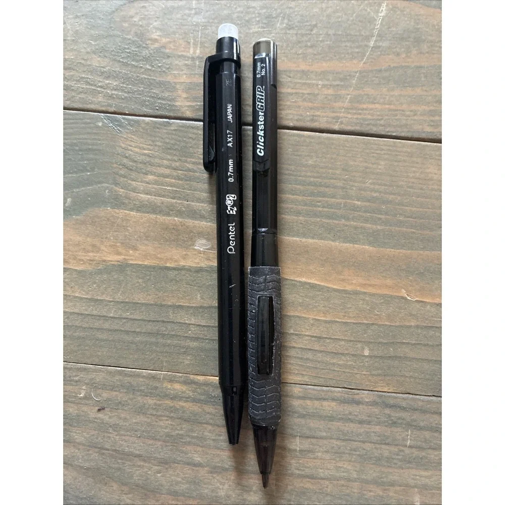Lot Of Vintage Pencil Leads Pentel Clickster Mechanical Pencils and Erasers